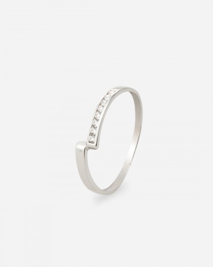 Anillo Agnes oro blanco