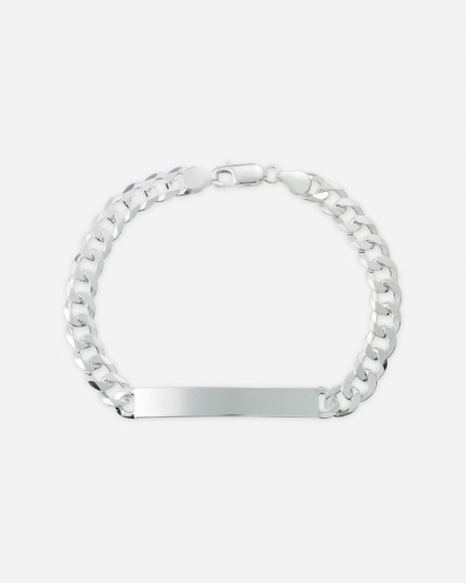 Pulsera Esclava Barbada Hombre Plata