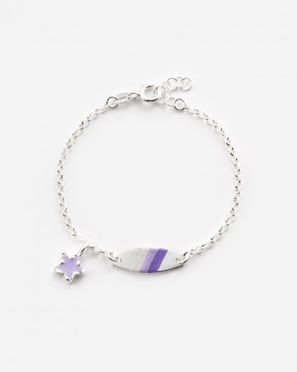 Pulsera de niña esmalte Plata