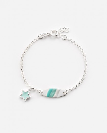 Pulsera de niña esmalte Plata