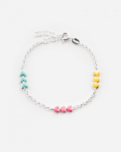 Pulsera de niña esmalte Plata