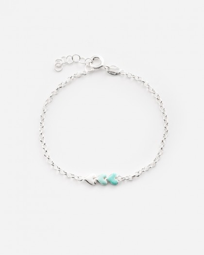 Pulsera de niña esmalte Plata